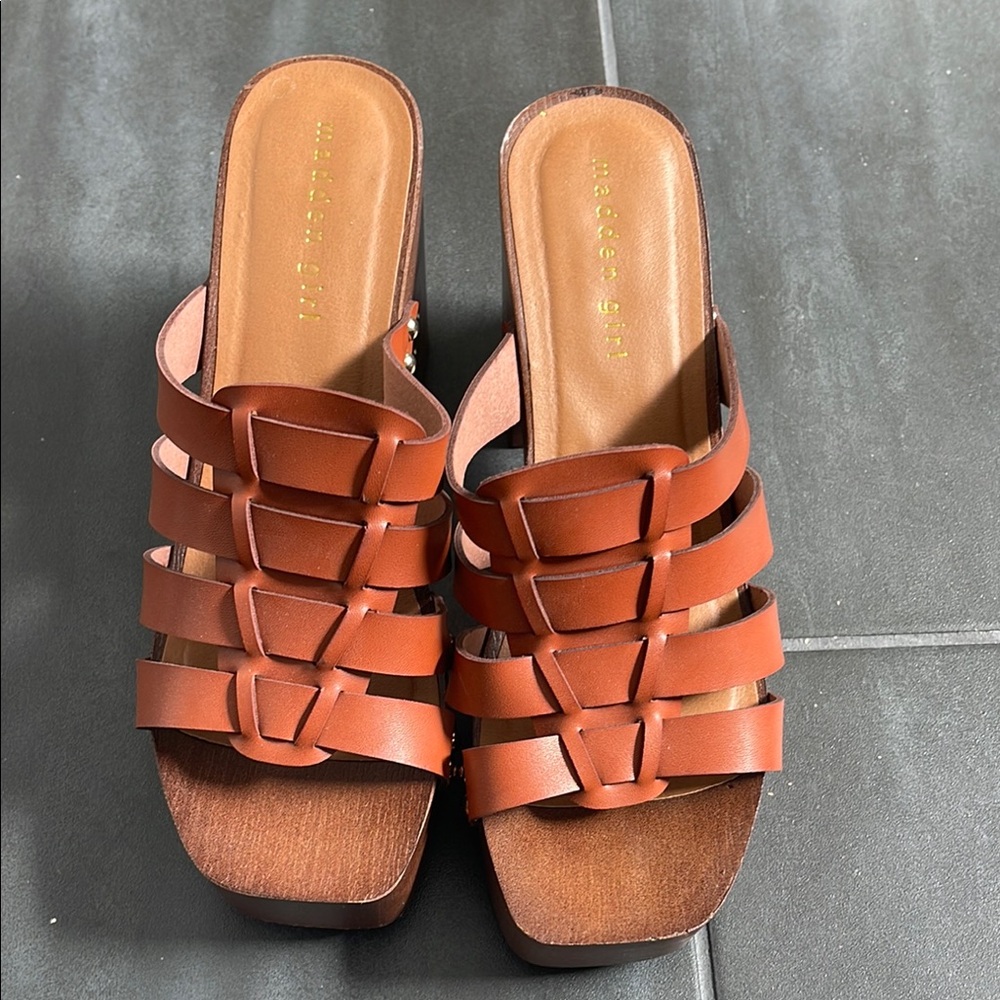 Madden girl Brown Leather Women's Sandals